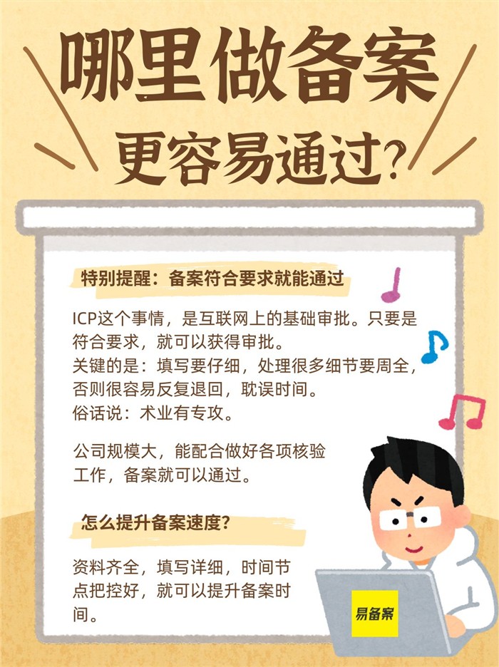 哪里做域名备案，更容易通过？
