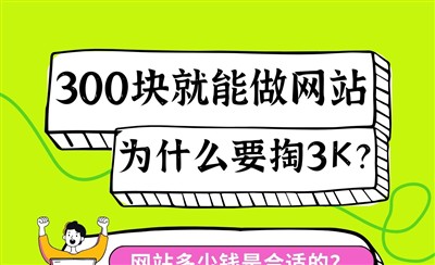 300块就能做个网站，为什么要掏3000元？好网站好在设计服务售后